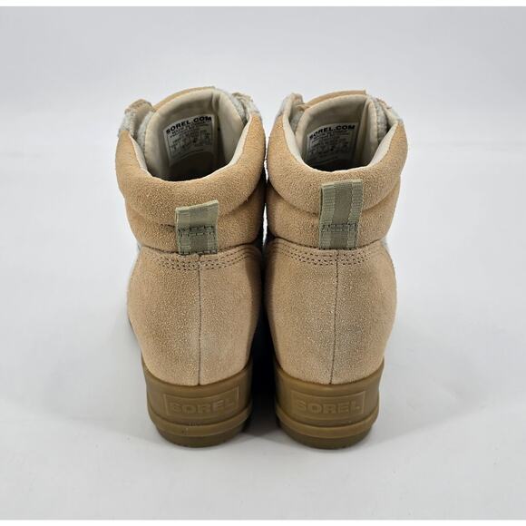 Sorel Evie Ankle Lace Bootie | Tan Suede & Grey Felt | Women’s 9 - Picture 2 of 10